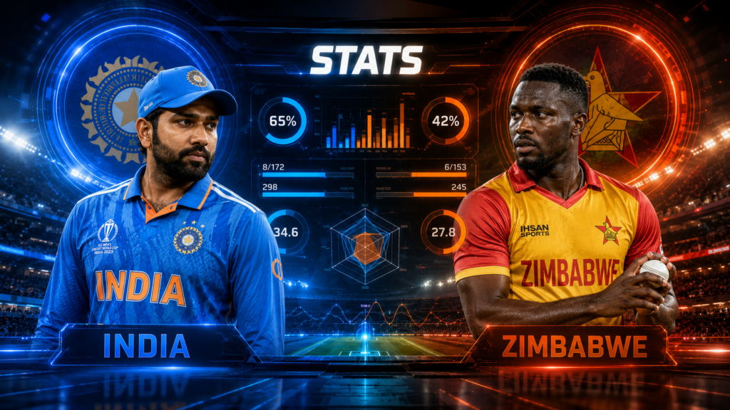 India National Cricket Team Vs Zimbabwe National Cricket Team Stats