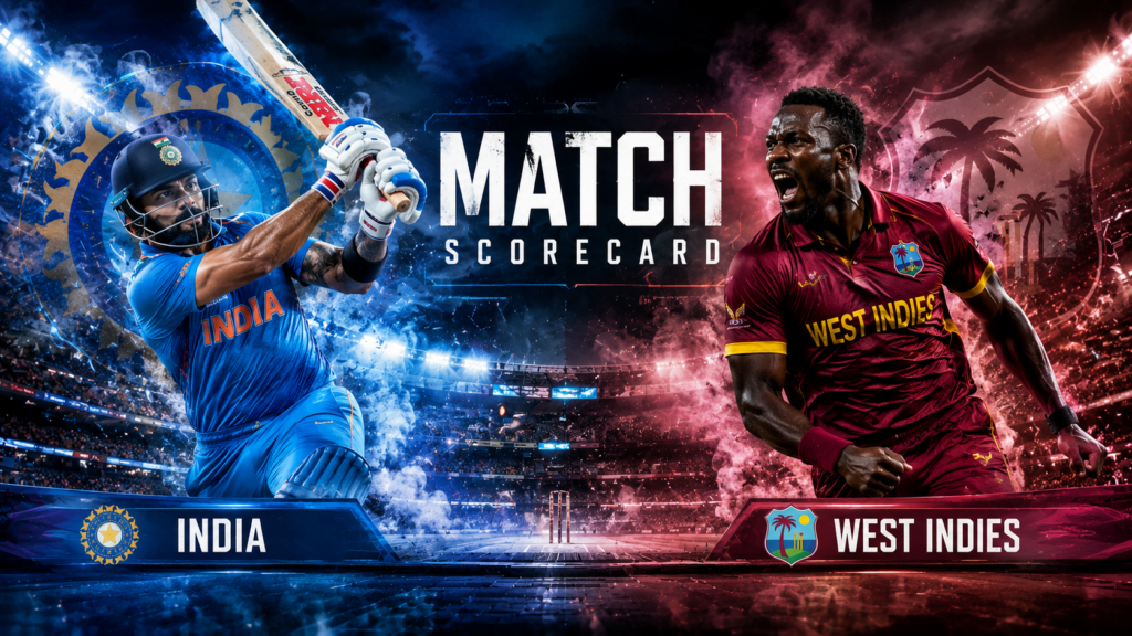 India National Cricket Team Vs West Indies Cricket Team Match Scorecard