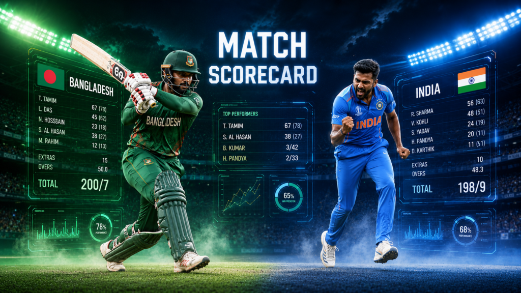 Bangladesh National Cricket Team Vs India National Cricket Team Match Scorecard
