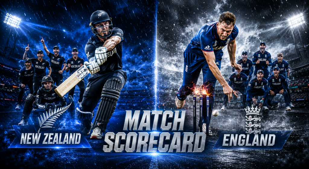 New Zealand National Cricket Team Vs England Cricket Team Match Scorecard