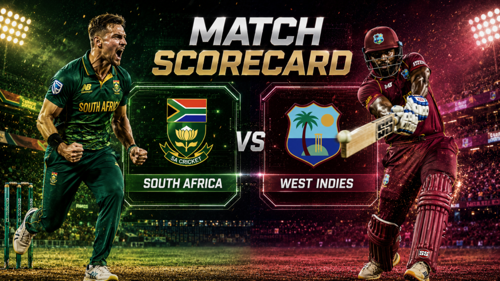 South Africa National Cricket Team Vs West Indies Cricket Team Match Scorecard