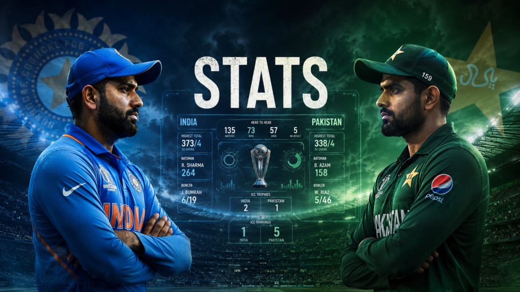 India National Cricket Team Vs Pakistan National Cricket Team Stats