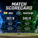 India National Cricket Team Vs Pakistan National Cricket Team Match Scorecard