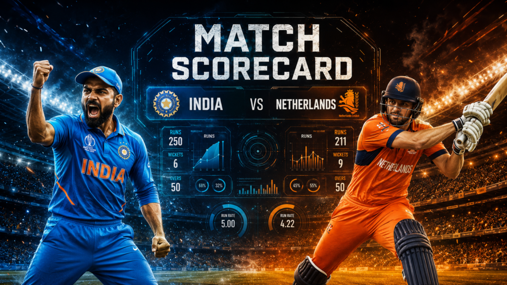 India National Cricket Team Vs Netherlands National Cricket Team Match Scorecard