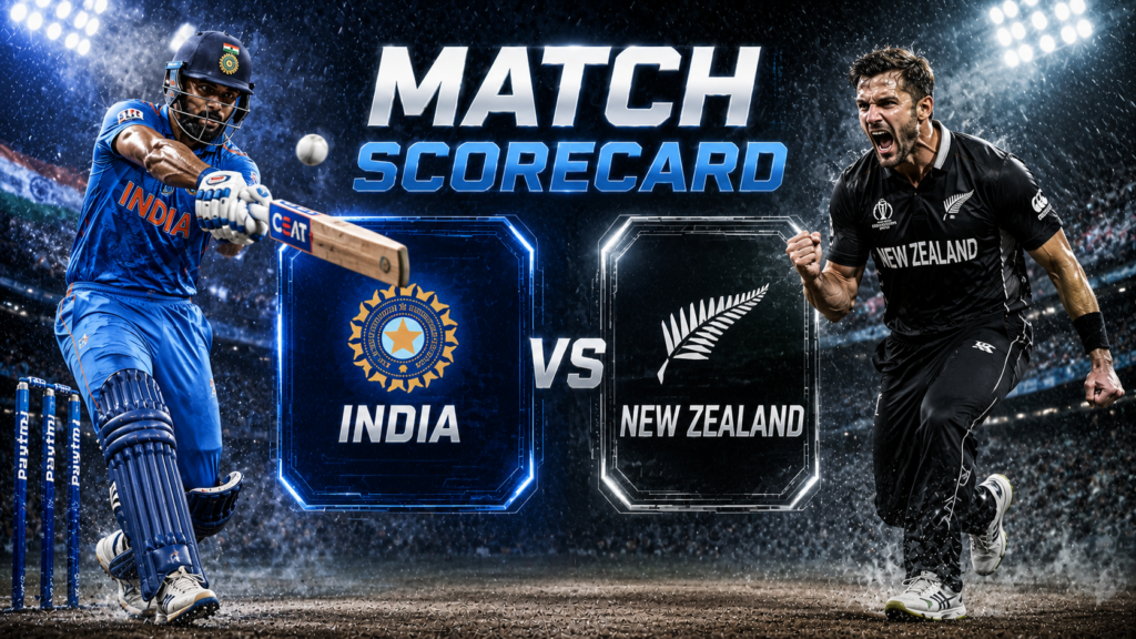India National Cricket Team Vs New Zealand National Cricket Team Match Scorecard